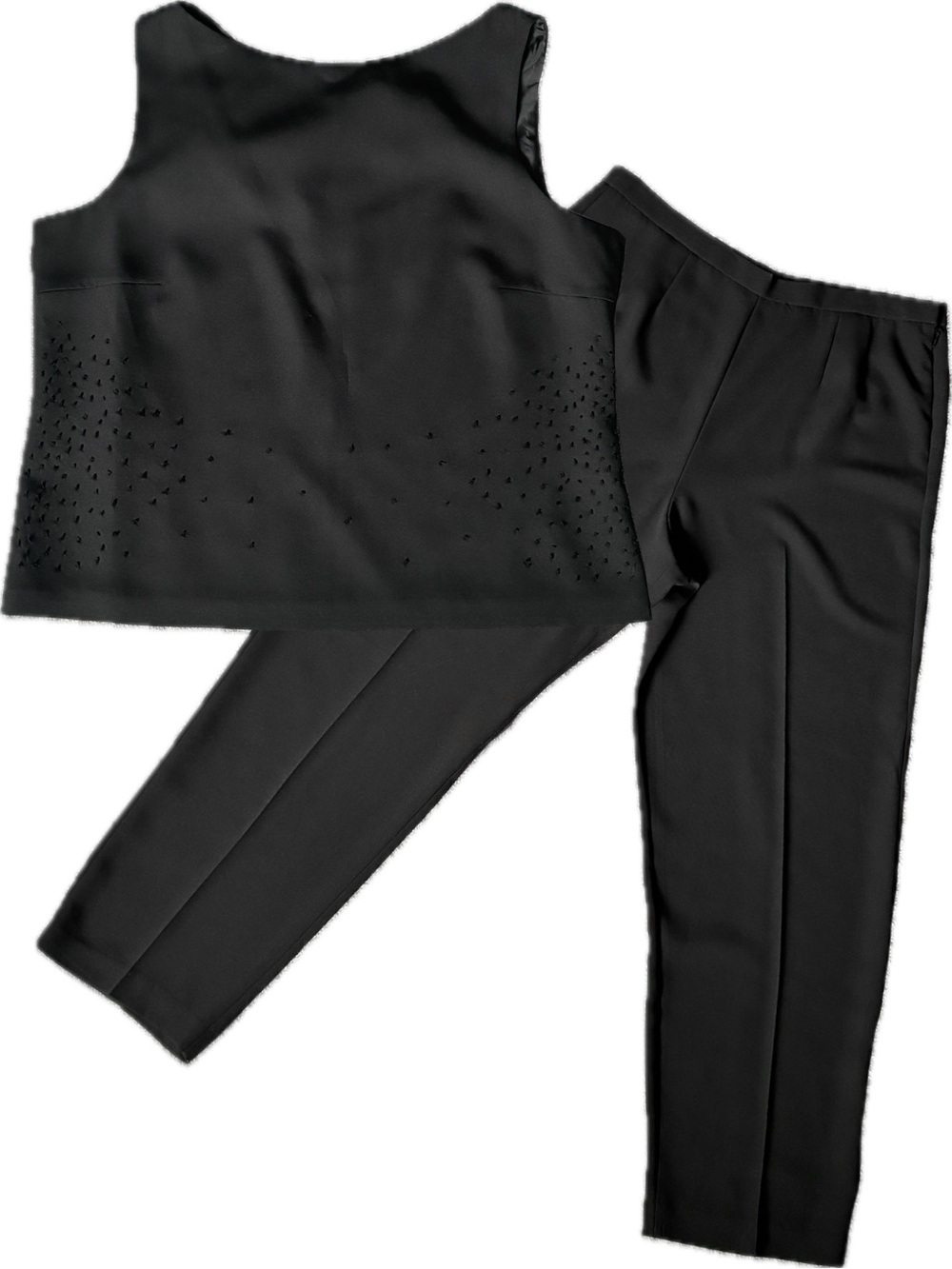Virgo Black Ponte Ankle Trousers with Coordinating Shell